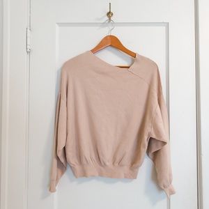 Free People Rose Asymmetrical Pullover Sweater NWT